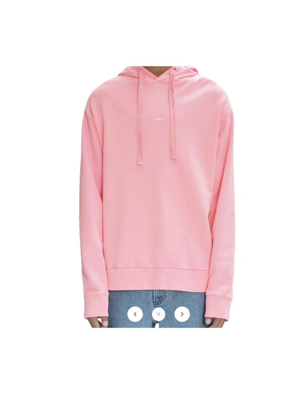 A.P.C Larry Hoodie Bubblegum Pink Logo Hoodie Small